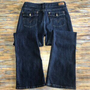 Levi's 526 Jeans Slender Boot Cut Mid Rise Dark Wash Women's Size 14 M (32x32)